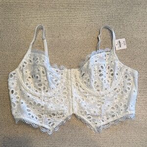 Anthropologie The Giselle White Lace Bralette/Bustier Size XL NWT